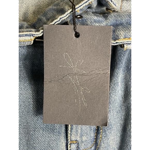 Fine Culture‎ Ebony Jeans Mens L Blue Fireman Latch Custom Seam Work Baggy Fit - Picture 11 of 16